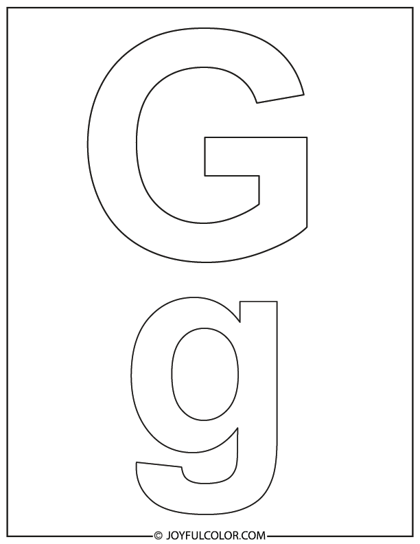 Simple Letter G Coloring Page