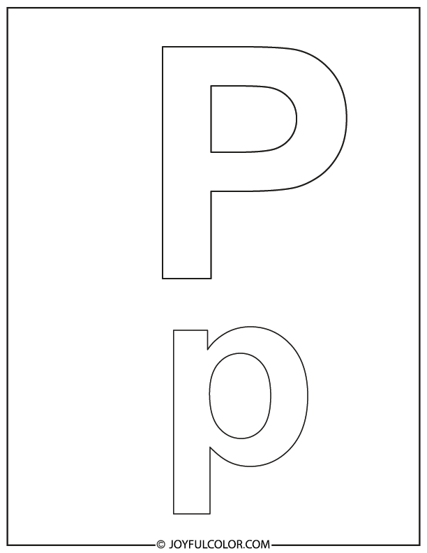 Simple Letter P Coloring Page