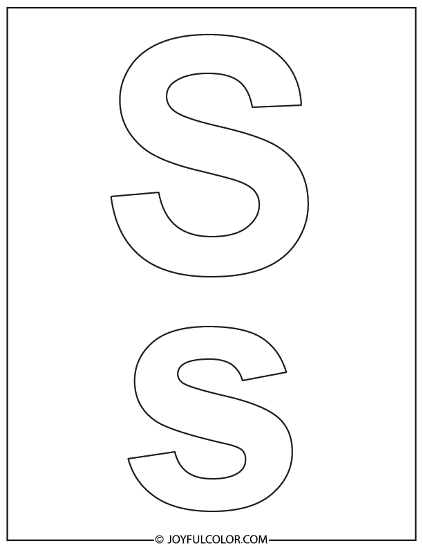 Simple Letter S Coloring Page