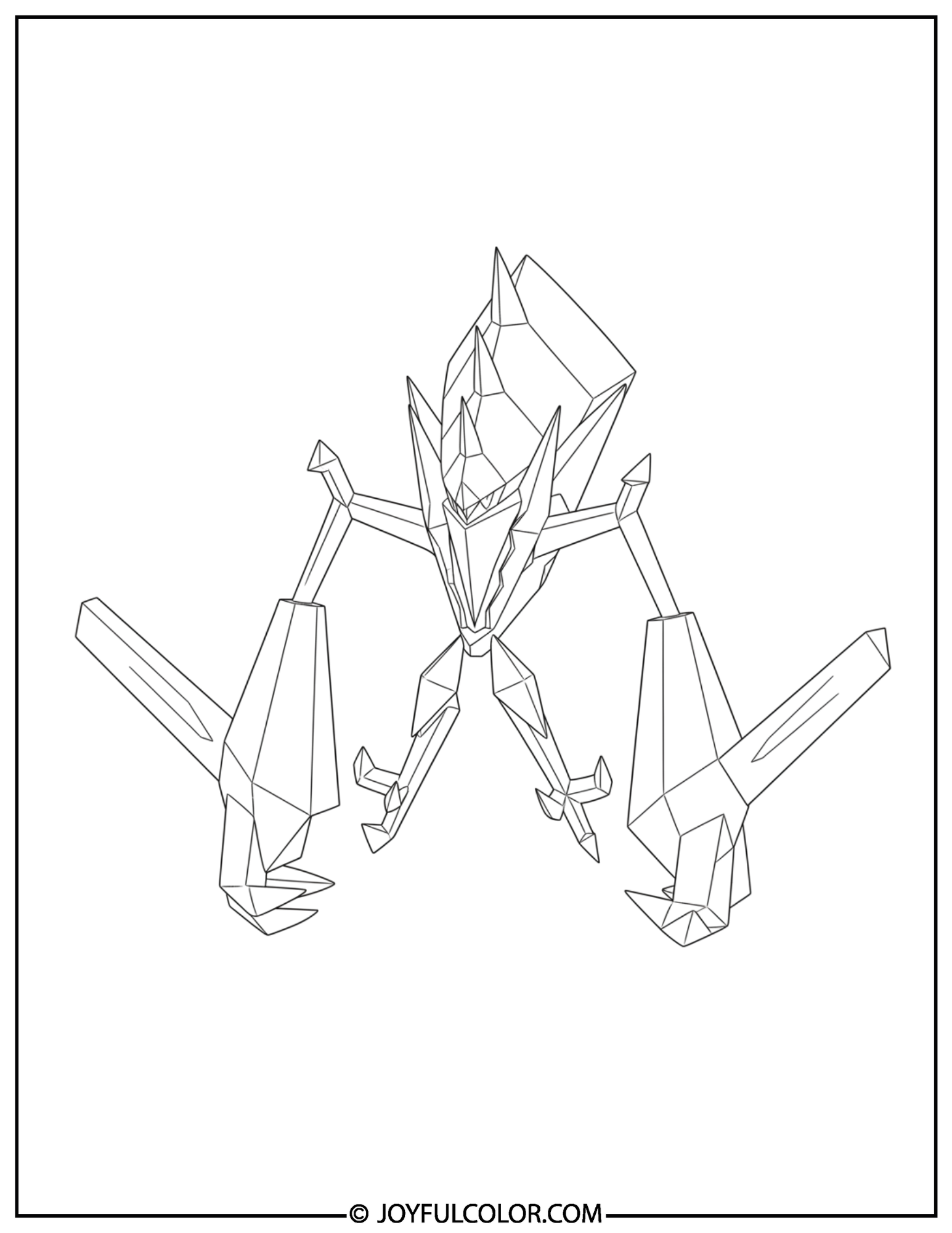 Simple Necrozma Coloring Page