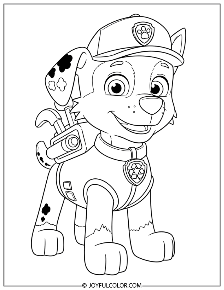 Simple Rocky Outline Coloring Page