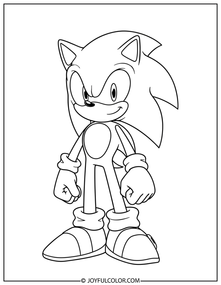 Simple Sonic Prime Coloring Page