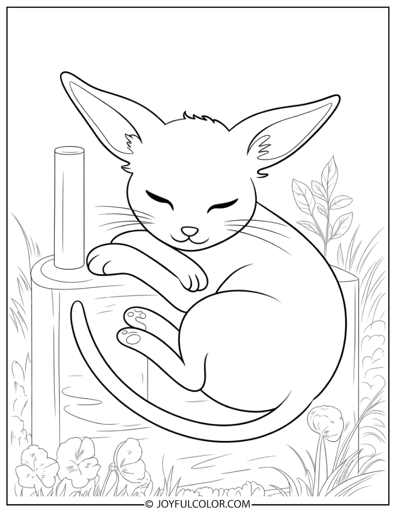 Sleepy Espeon Coloring Page