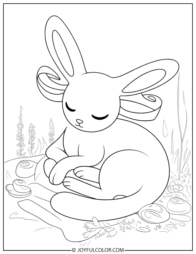 Sleepy Sylveon Coloring Page