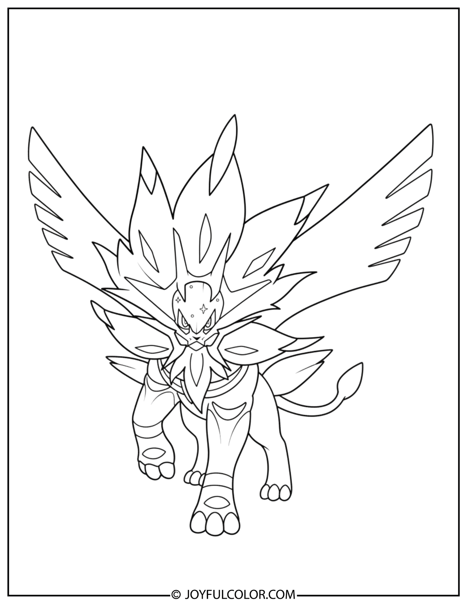 Solgaleo Coloring Page