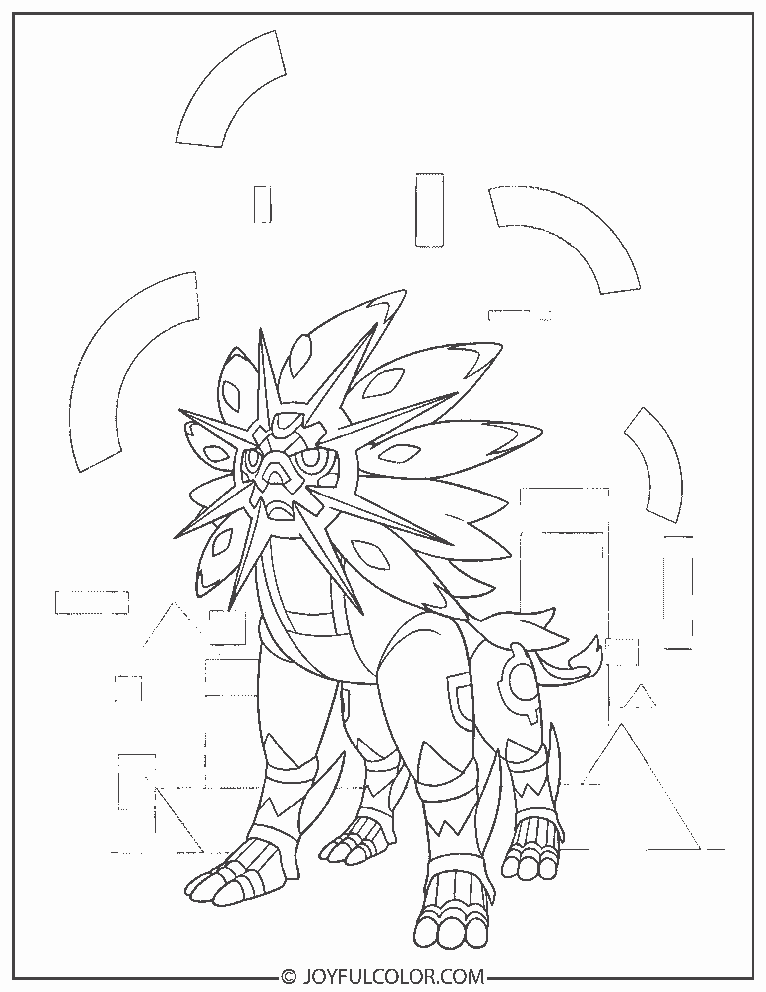 Solgaleo Dimensional Coloring Page