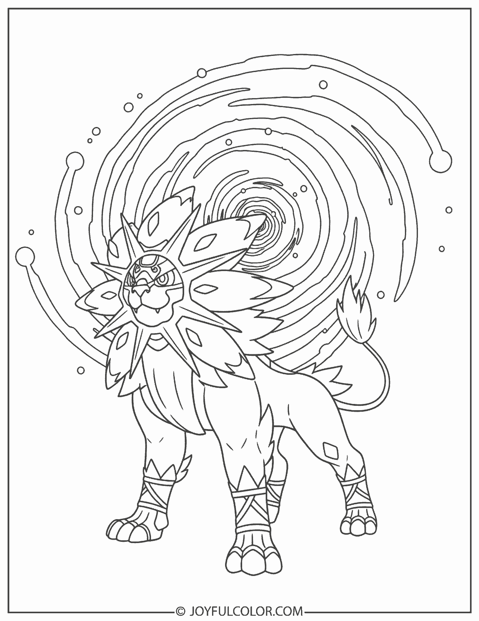 Solgaleo Galaxy Coloring Page