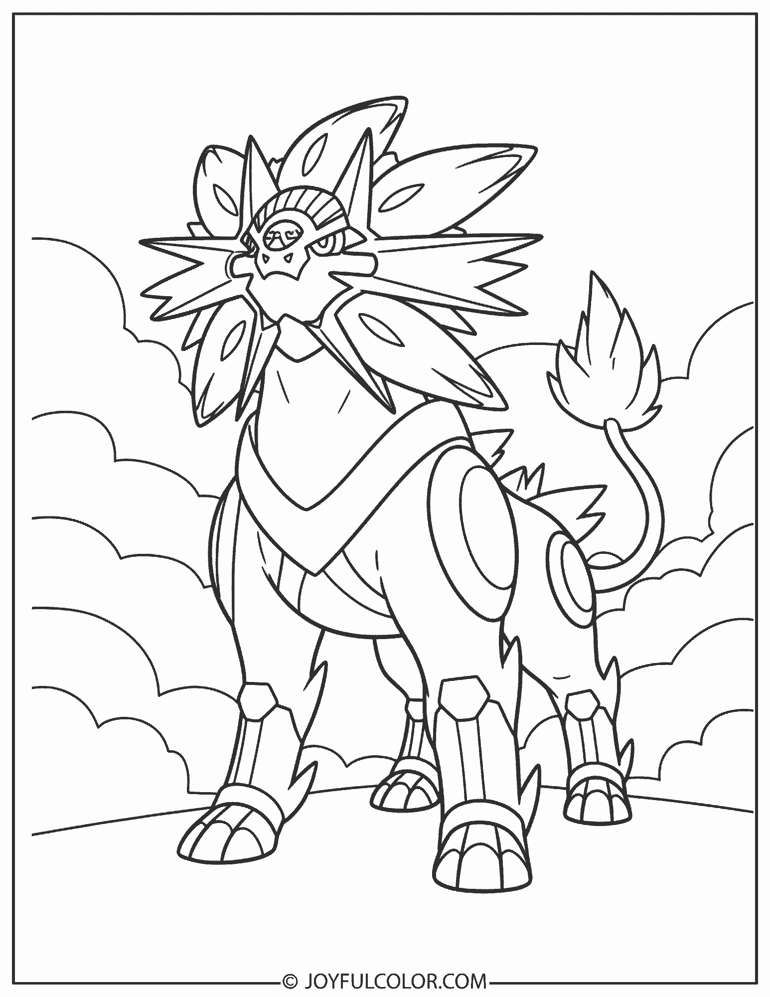 Solgaleo King Coloring Page