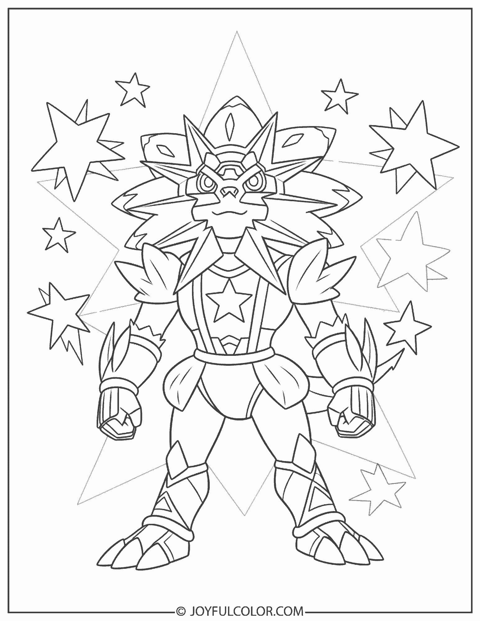 Solgaleo Stars Coloring Page