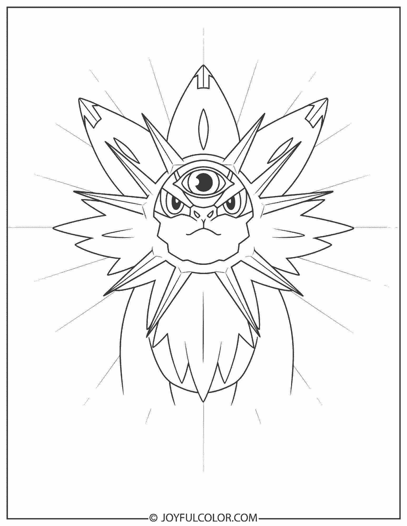 Solgaleo Third Eye Coloring Page