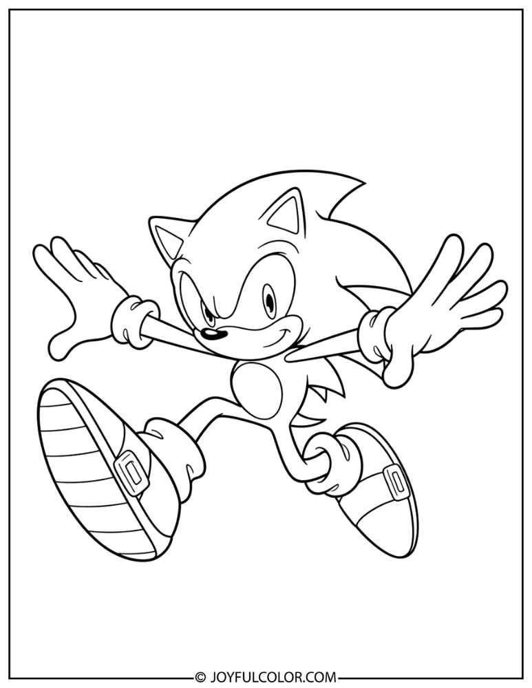 Sonic Coloring Page 1