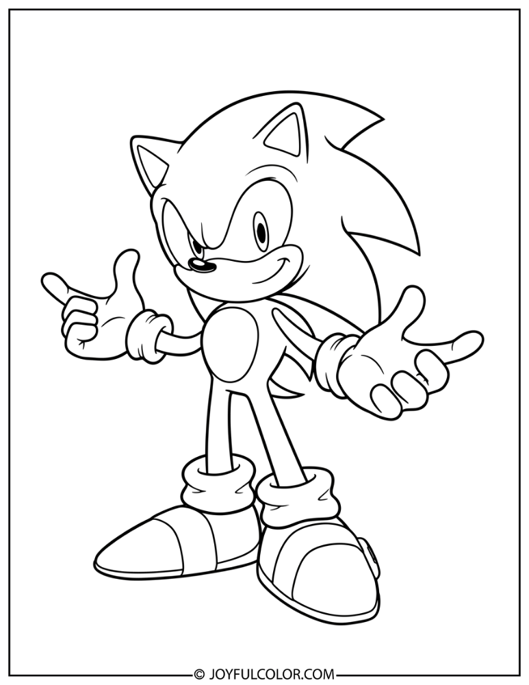 Sonic Coloring Page