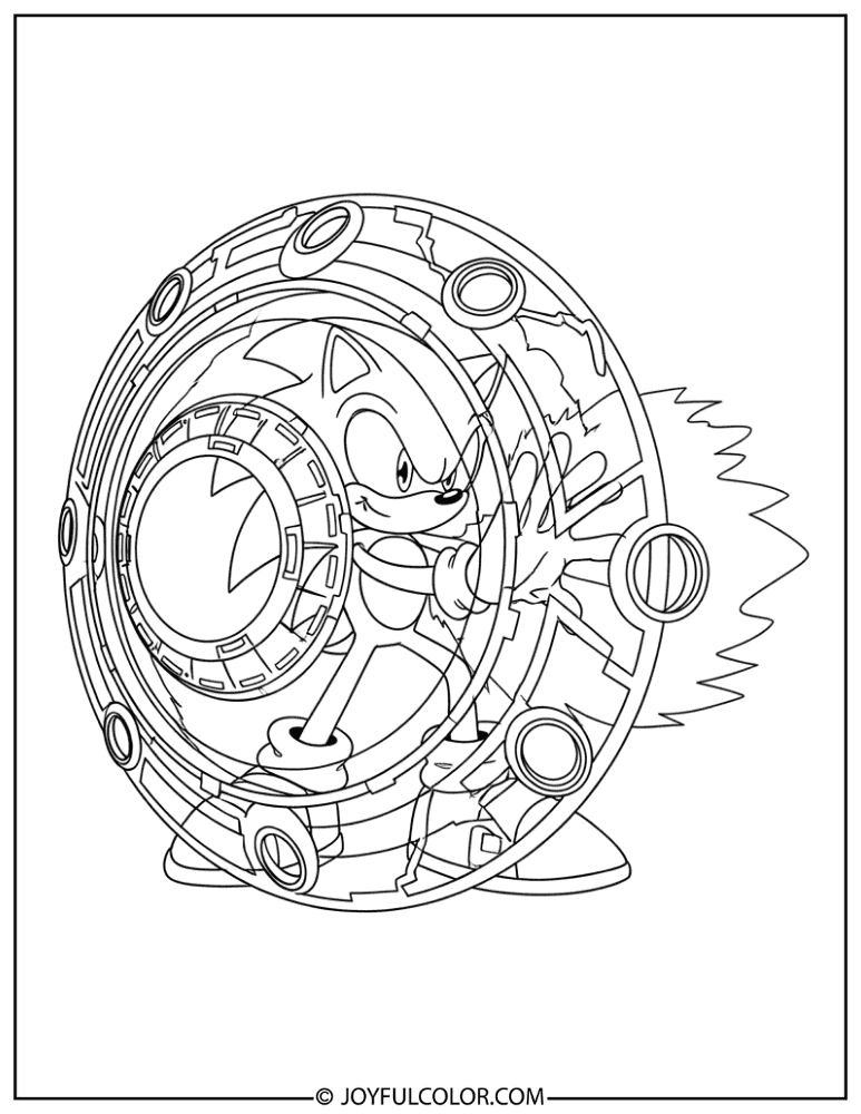 Sonic Energy Shield Shoes Coloring Page