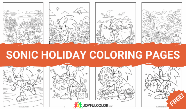 Sonic Holiday Coloring Pages