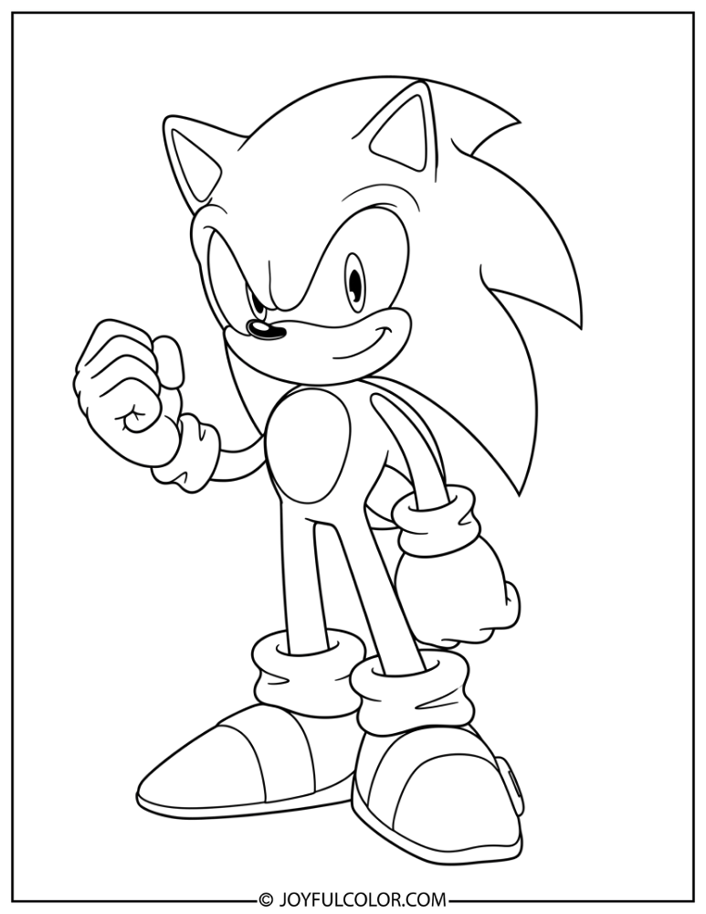 Sonic Outline Coloring Page