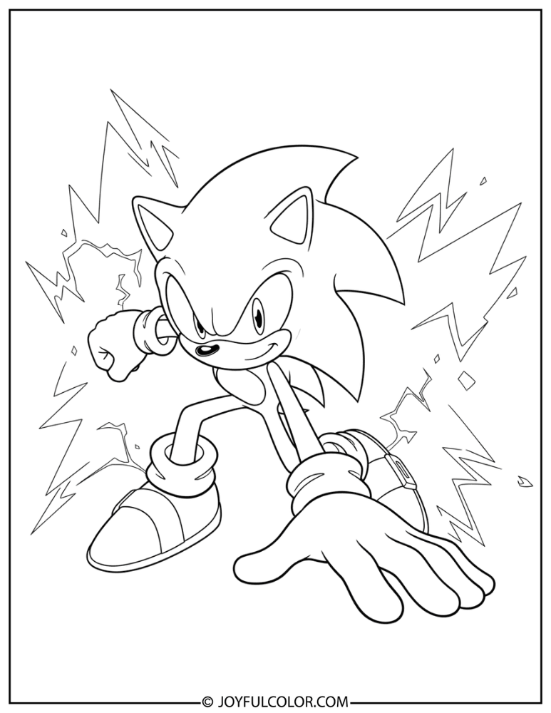Sonic Prime Coloring Page