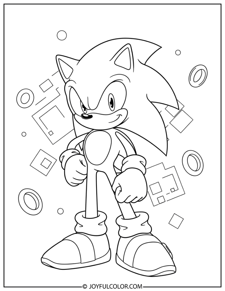 Sonic Prime Coloring Page