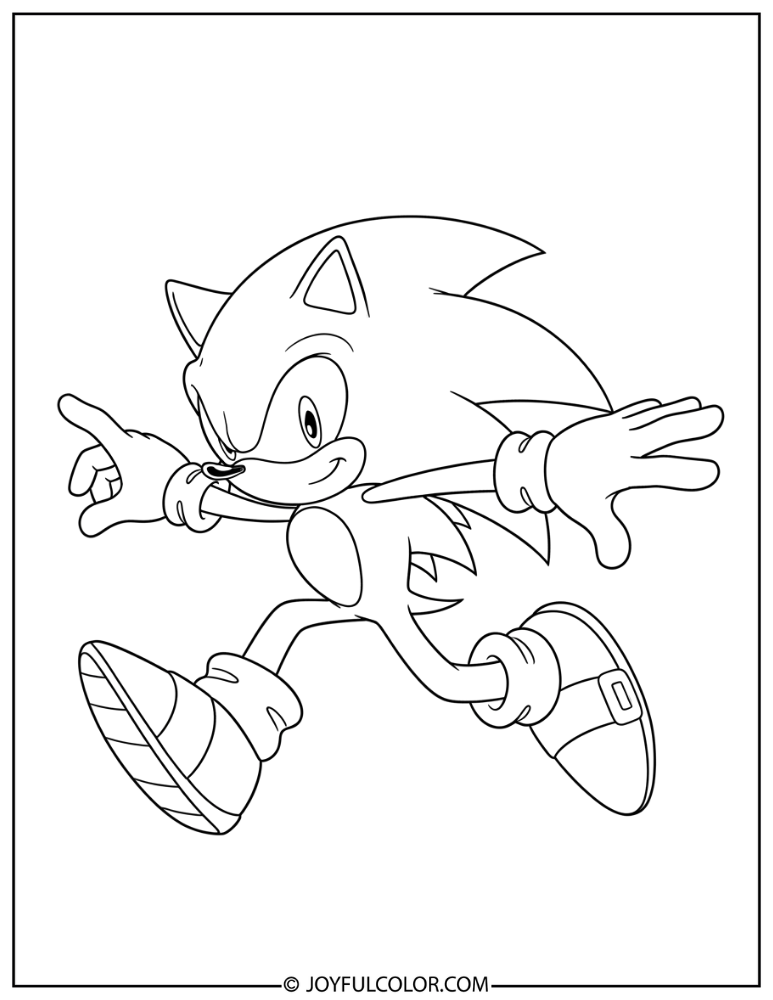 Sonic Prime Outline Coloring Page