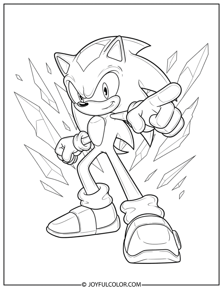 Sonic Prime Pose Coloring Page