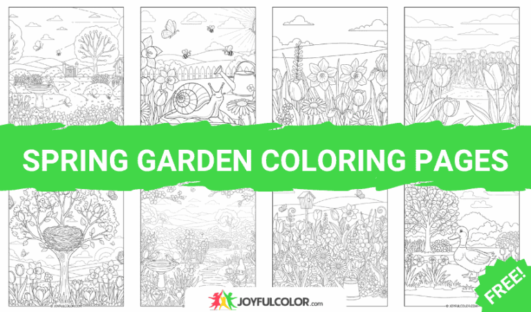 🌼 45+ Spring Garden Coloring Pages – FREE Printable Sheets for Nature Lovers!