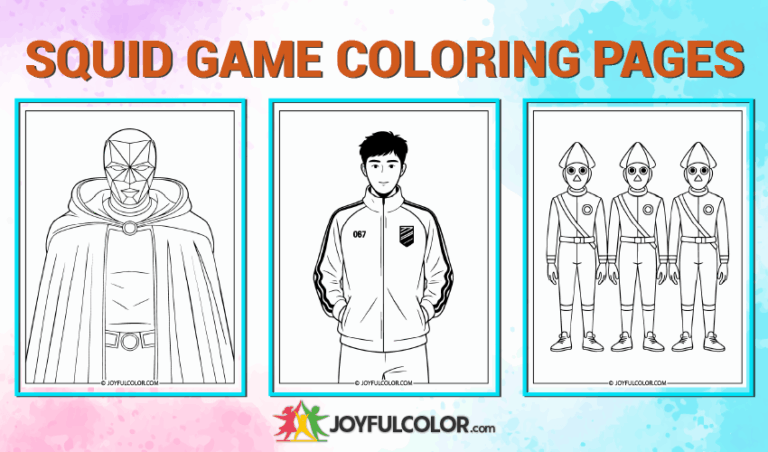 22 FREE Squid Game Coloring Pages For Kids