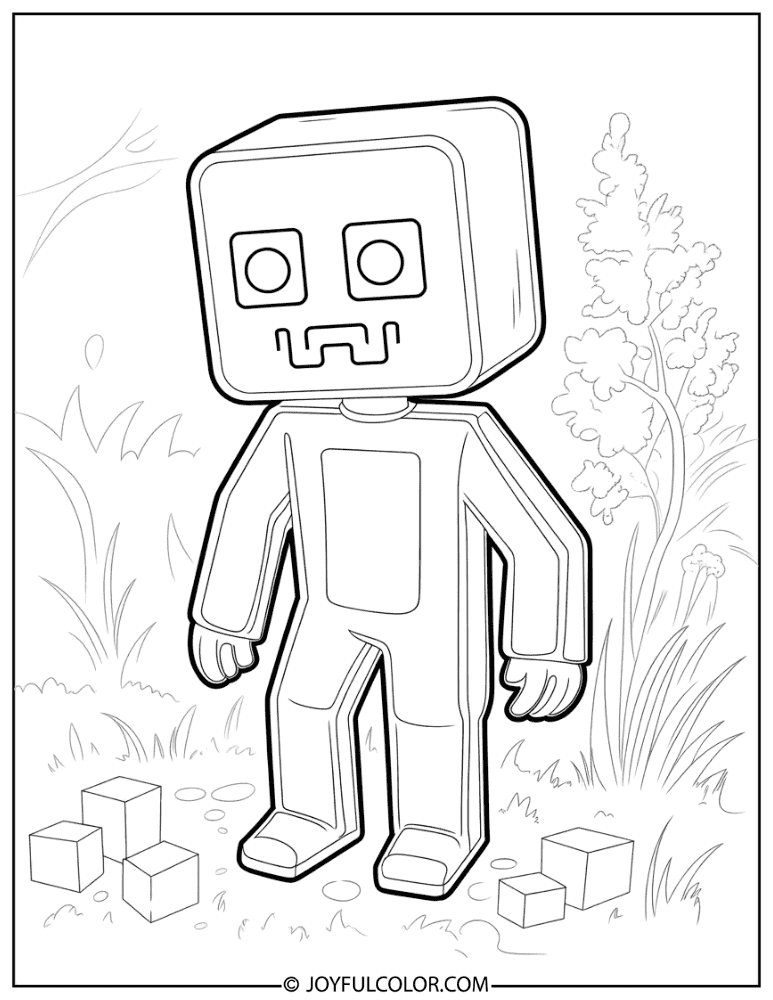 Standing Creeper Front View Coloring Page