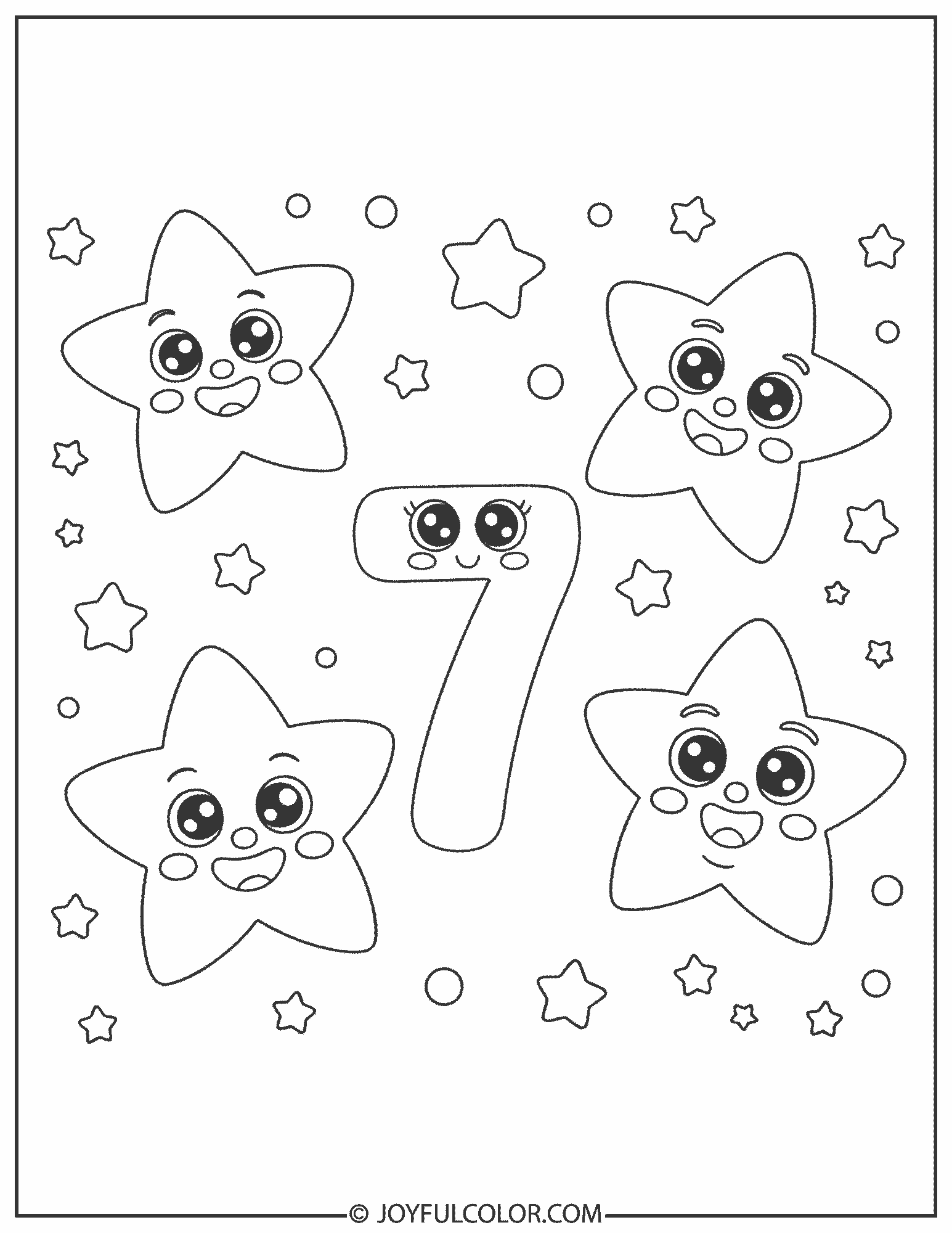 Star 7 Coloring Page