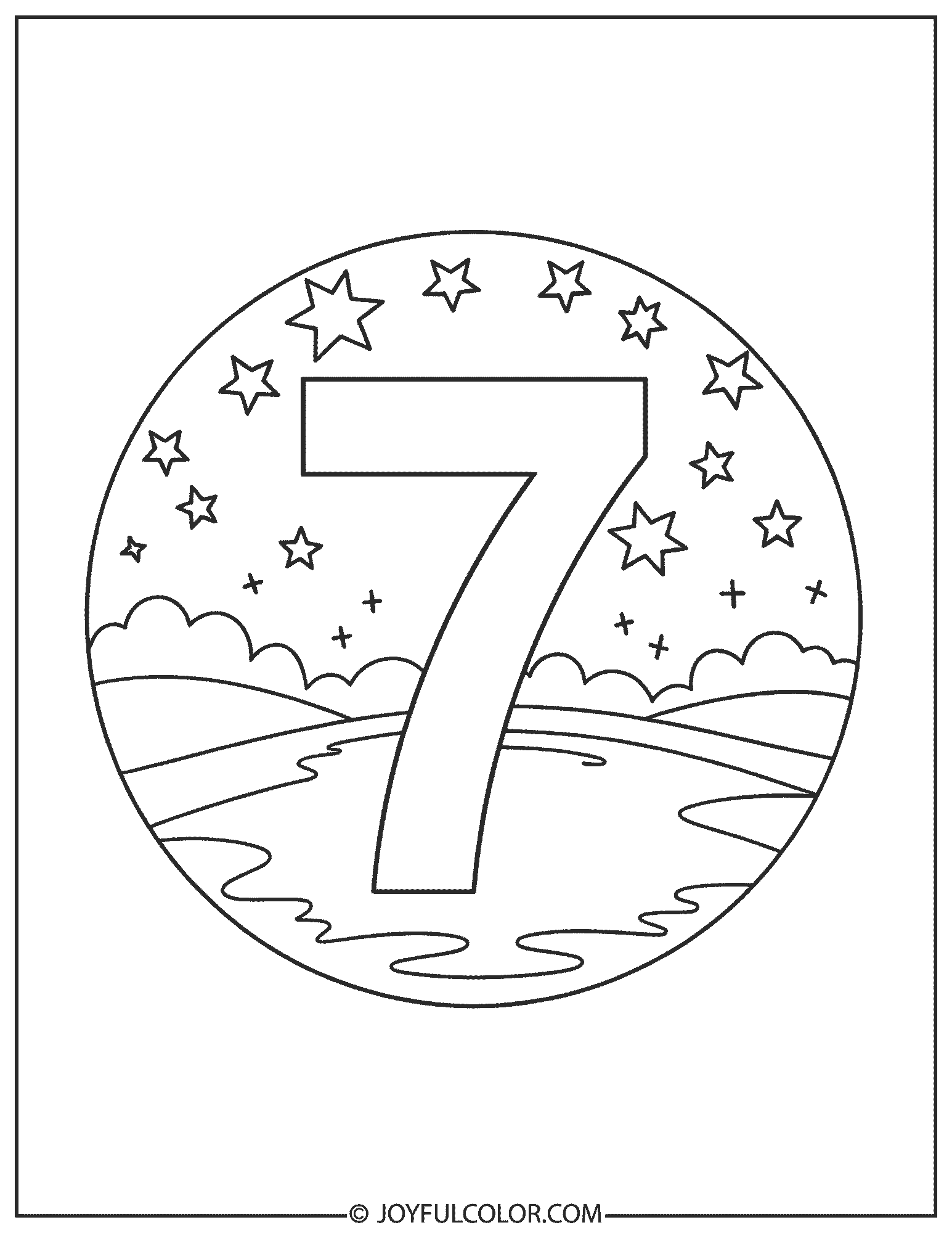 Star 7 Coloring Page