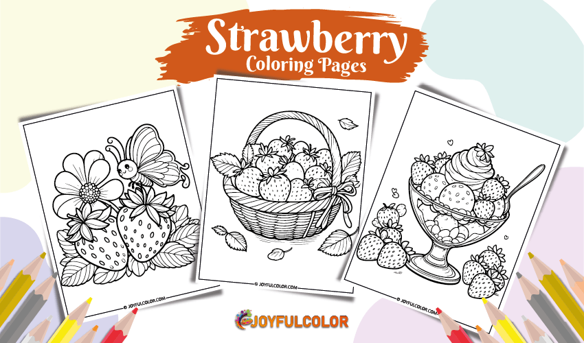 Strawberry Coloring Pages