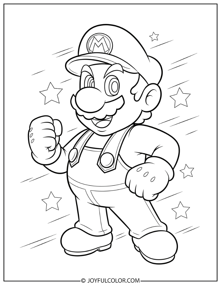 Super Mario Coloring Page
