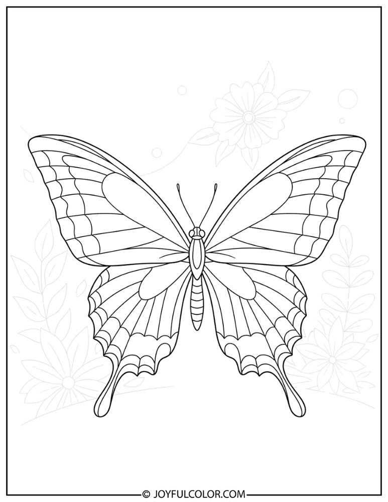 Swallowtail Butterfly Coloring Page