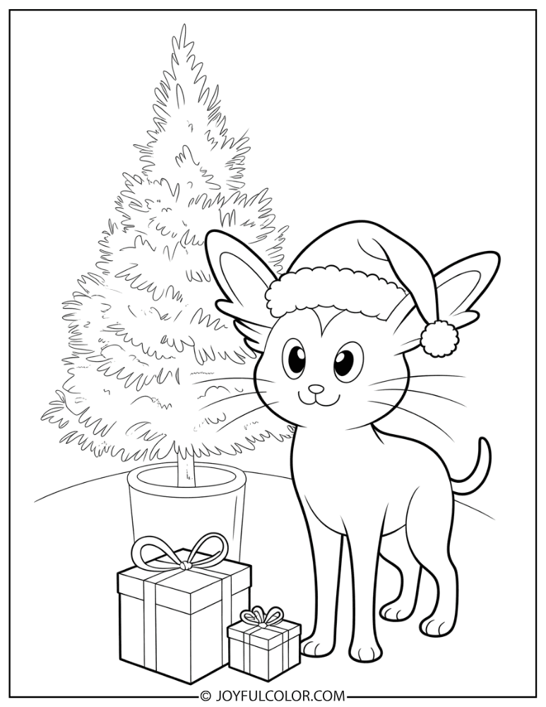 Sylveon Christmas Coloring Page
