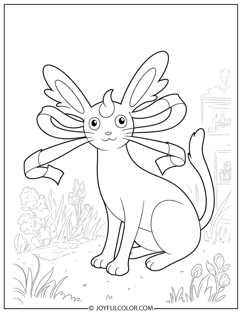 Sylveon Feelers Coloring Page