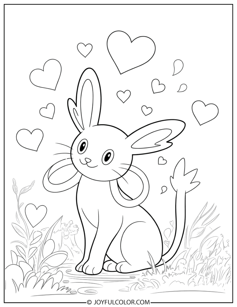Sylveon for Beginners Coloring Page