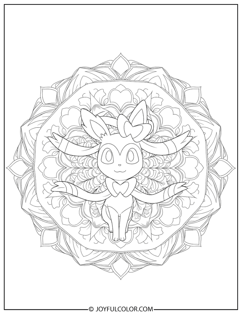 Sylveon Mandala Coloring Page