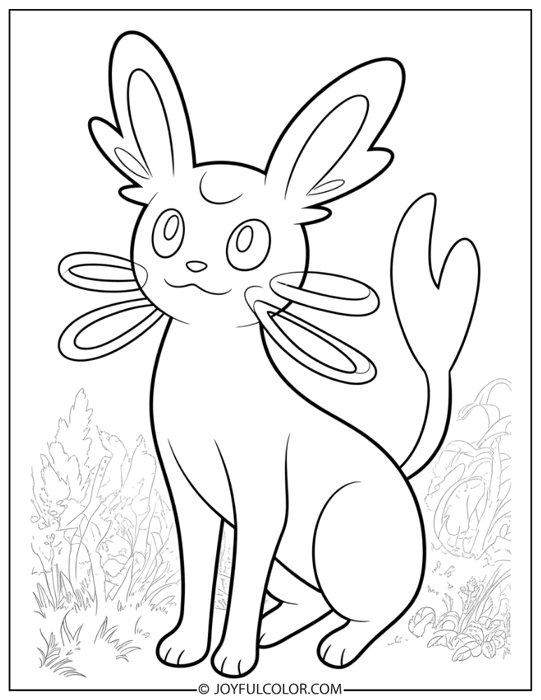 Sylveon Outline Coloring Page