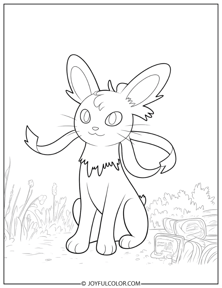 Sylveon Portrait Coloring Page