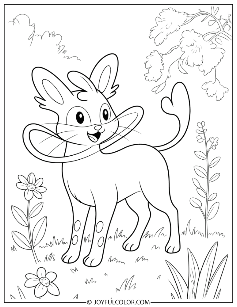 Sylveon Spring Coloring Page
