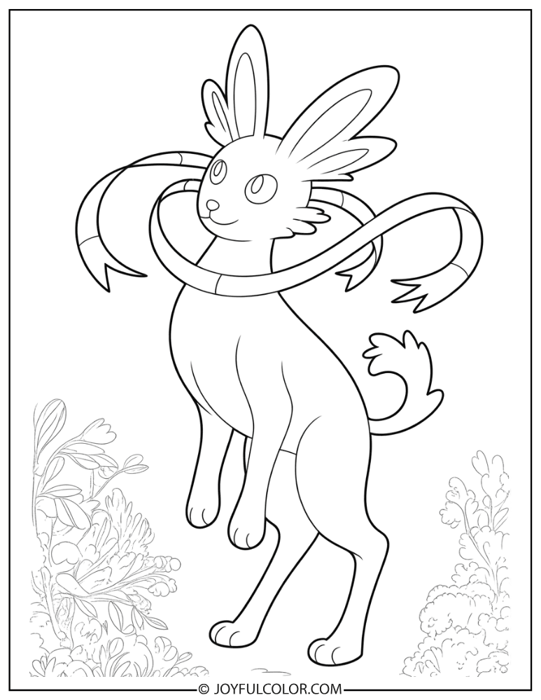 Sylveon Standing Coloring Page