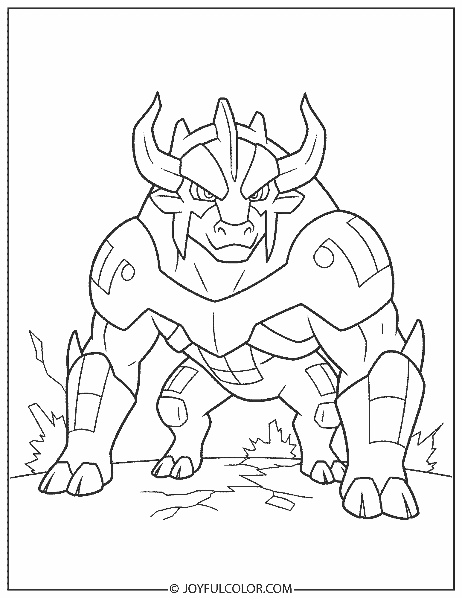 Terrakion Coloring Page
