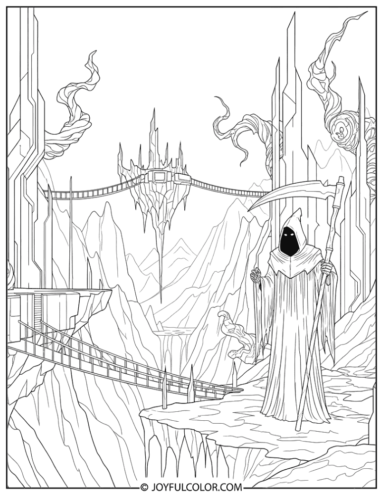 The Grim Coloring Page