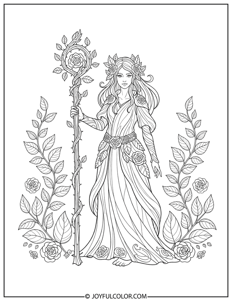 Thorn Rose Coloring Page