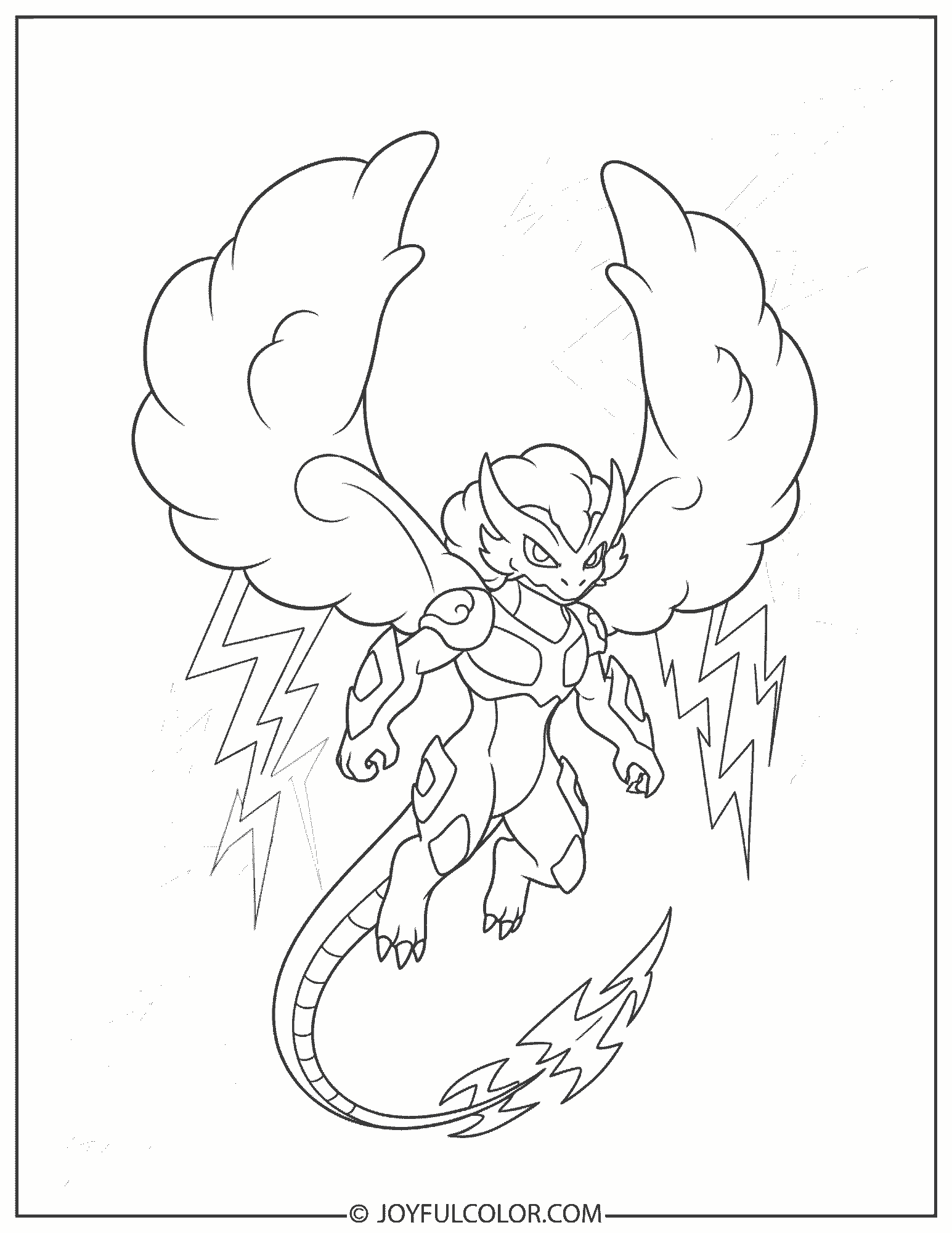 Thundurus Therian Coloring Page