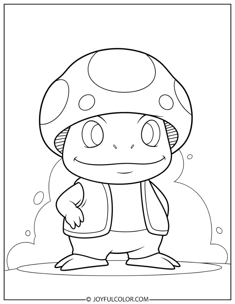 Toad Coloring Page