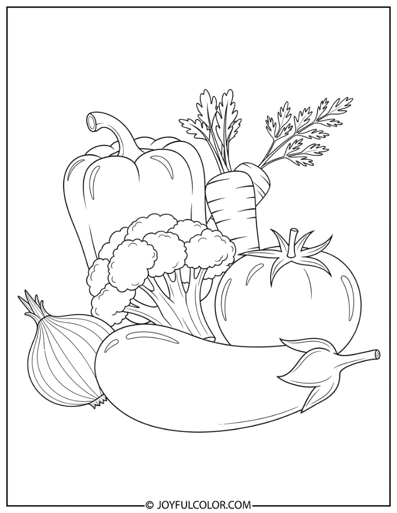 Tomato Coloring Page