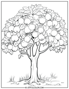 20 Free Printable Apple Tree Coloring Pages for All Ages