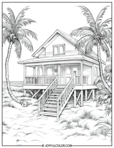 20 FREE Printable Beach Homes Coloring Pages - Download & Enjoy!