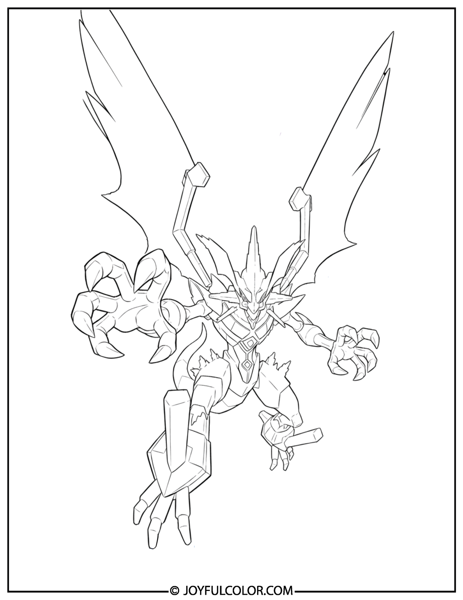Ultra Necrozma Battle Coloring Page