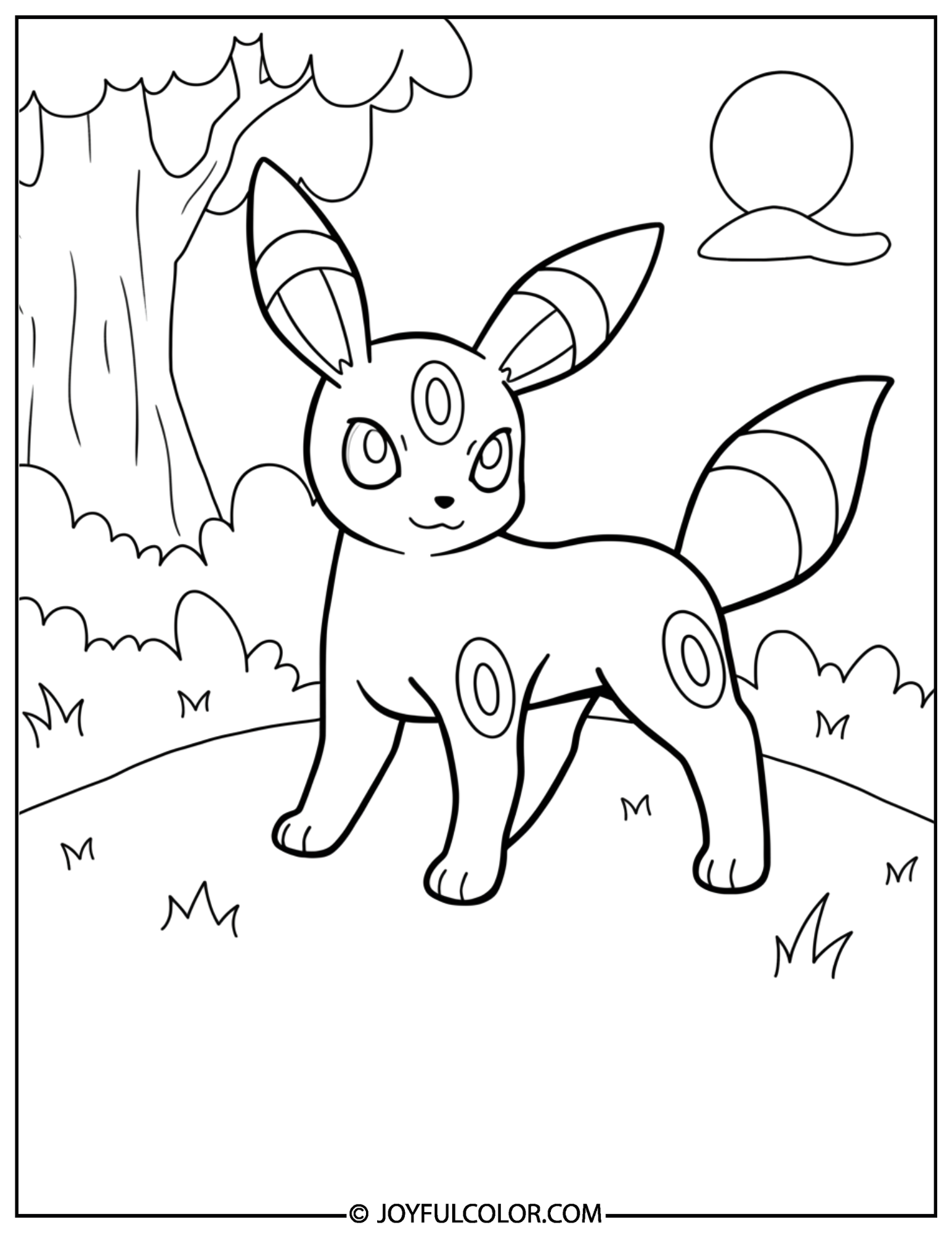 Umbreon Coloring Page