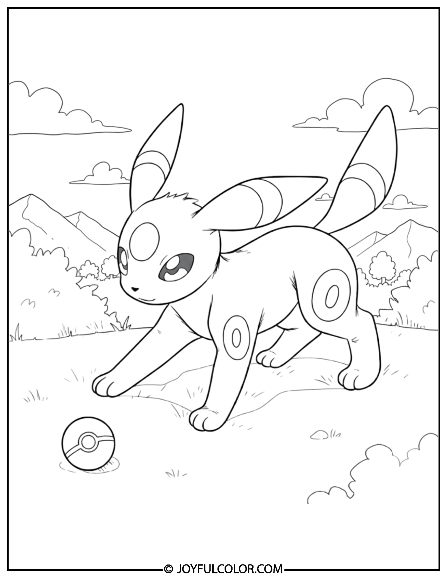 Umbreon Coloring Page